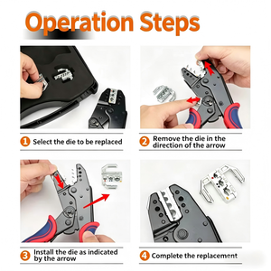Drk 9c5p <b>Crimping</b> Pliers 16 Gauge High Carbon Steel Front Entry High-Pressure Tool Black Oxide Finish Plastic Handle 1 - Product Image 5