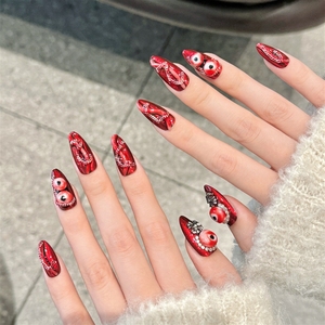 10 faux ongles artisanaux <span class=keywords><strong>pour</strong></span> <span class=keywords><strong>Halloween</strong></span>, motifs griffes de chat rose et noir, couverture complète, <span class=keywords><strong>manucure</strong></span> prête à poser <span class=keywords><strong>pour</strong></span> <span class=keywords><strong>Halloween</strong></span> - Product Image 4