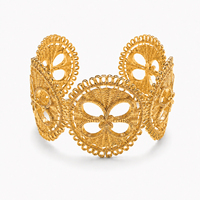 Bracelet de luxe plaqué rhodium 30g en alliage de métal précieux, pureté 100%, rond, creux, texturé brossé
