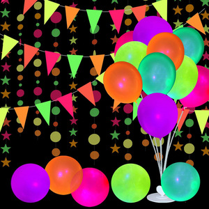 Glow in the Dark <b>Balloons</b> Birthday Nightclub Disco <b>Party</b> Decoration Fluorescent Latex <b>Balloon</b> Wholesale - Product Image 2