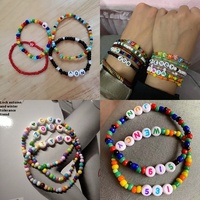 4*7mm perles de chiffres en acrylique plat Lettres anglaises Alphabet DIY Éducation précoce des enfants Bijoux Accessoires Bracelet Perles