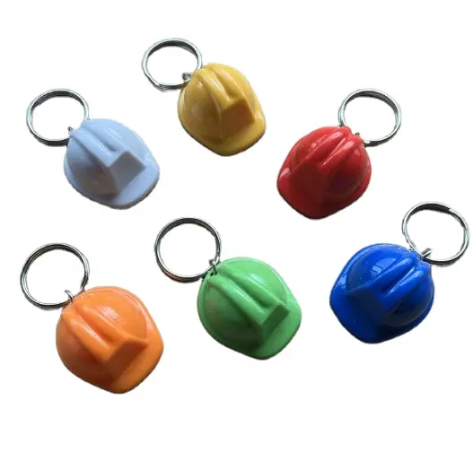 promotional safe helmet key chain key ring