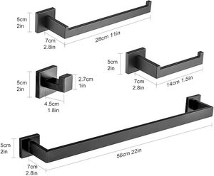 Nouvel ensemble de quincaillerie de salle de bain style barre dorée, porte-serviettes en nickel brossé pour hôtel - Product Image 2