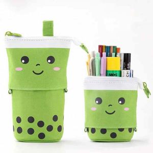 Trousse à crayons télescopique en toile motif dessin animé thé au lait, tendance 2026, pour enfants, idéale comme cadeau promotionnel - Product Image 1