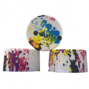 Bottes en silicone à imprimé arc-en-ciel 30oz 40oz Bottes en silicone à imprimé gobelet Bottes en verre pour le sport En stock - Product Image 3