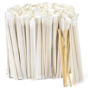 Agitadores de café de bambú envasados individualmente, 500 unidades, para bebidas calientes, té, jugo, agitadores - Product Image 2