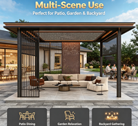 Pérgola de Aluminio Estilo Chino, Gazebo, Pabellón Paisajístico, Aislado, Insonorizado, Impermeable, Terraza Acristalada, Salón de Té para Jardín Exterior
