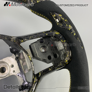 Volante de fibra de carbono forjado en oro con LED personalizado para Mitsubishi Lancer Evolution X GSR MR X Final Edition 2008-2016 - Product Image 4