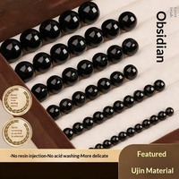 Perles en vrac d'obsidienne dorée naturelle, perles rondes en pierre précieuse pour la fabrication de bijoux DIY, accessoires de bracelet