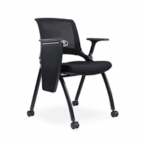 Chaise empilable commerciale en gros, chaise de bureau à dossier en maille respirante pour événements, salles de formation et grandes salles
