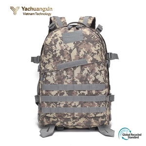 Sac à dos tactique en nylon noir avec rayures brunes, sac de randonnée et de camping pour toutes les saisons - Product Image 6