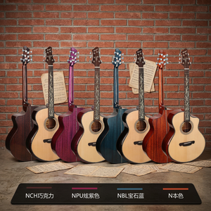 Guitarra Acústica Premium <span class=keywords><strong>de</strong></span> 40 Pulgadas con Tapa <span class=keywords><strong>de</strong></span> Abeto Sólido, Acabado Sunburst y Cutaway, con Fondo y Lados <span class=keywords><strong>de</strong></span> Caoba para Músicos Profesionales - Product Image 2