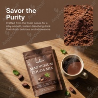 Mélange de poudre de cacao chaud au magnésium OEM, avec Ashwagandha, L-Théanine, complexe de 10 champignons et probiotiques pour le calme et le bien-être