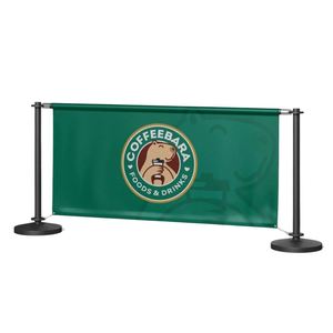 High Quality PVC Vinyl Cafe Barrier <b>Banners</b> with Custom Logo Printing for Outdoor Use - Product Image 1
