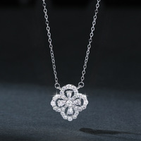 Moissanite de laboratoire à haute brillance, couleur DEF, clarté VVS, taille libre, avec pendentif en argent 925 à 4 griffes, vente en gros, directement de l'usine