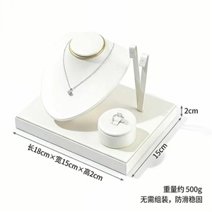 Jewelry Display Stand Set 18x15x2cm Trays For <b>Necklaces</b> Earrings <b>Rings</b> Versatile Style - Product Image 5