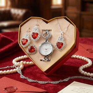 Scatola Regalo Personalizzata all'Ingrosso a Forma di Cuore con Gemme Multicolore <span class=keywords><strong>per</strong></span> Orologi e Gioielli, Regali <span class=keywords><strong>per</strong></span> Fidanzate, Regali <span class=keywords><strong>per</strong></span> le Feste, Regali di San Valentino - Product Image 4