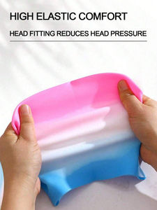 หมวกว่ายน้ำซิลิโคนแบบกำหนดเองพร้อม - Product Image 5