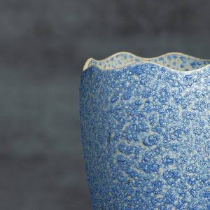 <span class=keywords><strong>Grand</strong></span> <span class=keywords><strong>pot</strong></span> à fleurs <span class=keywords><strong>en</strong></span> <span class=keywords><strong>grès</strong></span> rustique, style chinois moderne, fait main à Jingdezhen, <span class=keywords><strong>en</strong></span> terre cuite émaillée, avec bordure découpée motif bulle bleue, pour plantes vertes - Product Image 1