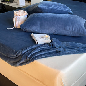 <span class=keywords><strong>Set</strong></span> di <span class=keywords><strong>lenzuola</strong></span> da letto personalizzato 4 pezzi doppio lato in velluto peluche Extra morbido e lavabile <span class=keywords><strong>Set</strong></span> di <span class=keywords><strong>lenzuola</strong></span> di <span class=keywords><strong>flanella</strong></span> per l'inverno - Product Image 6
