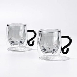 Caneca de Gato de Dupla Camada para Leite, Resistente a Altas Temperaturas, Caneca Fofa para Café da Manhã em Casa, Espessada para Meninas como Presente Criativo - Product Image 5