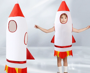 ルオラン ファンシー子供用ロケットマン スポンジコスチューム イエロー ハロウィンパーティー用-TV＆映画風ワンピース (7-10歳11-14歳) - Product Image 1