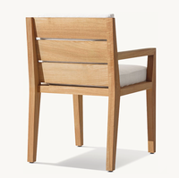 MAYA Fauteuil d'extérieur en gros Mobilier de maison Restaurant de style nordique moderne Salle à manger Accoudoir en bois Chaises de salle à manger