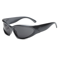 Lunettes de Soleil de Sport Tendance Style Futuriste Y2K Protection Oculaire pour Fête et Activités en Extérieur