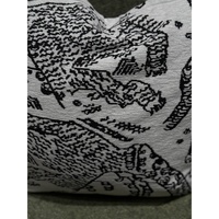 Coussin carré contemporain en coton et lin jacquard à motifs géométriques abstraits pour la décoration du canapé, doux et confortable