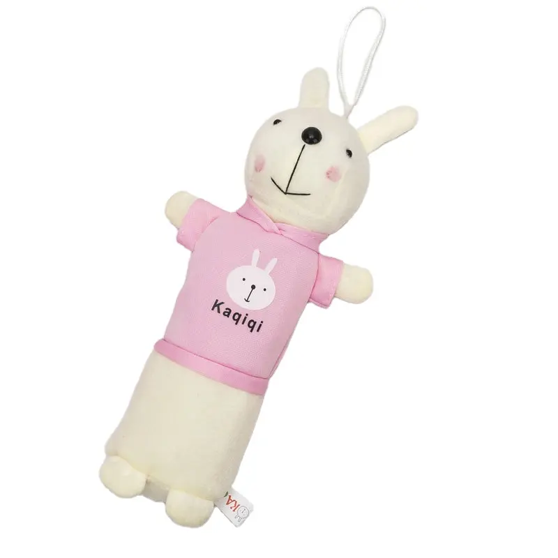 Novo Design Coelho bonito Plush brinquedo caneta saco lápis de pelúcia caso saco personalizado Animal coelho recheado escrevendo caso