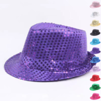 Muestra gratis Festival cumpleaños hombres Cosplay disfraz ancho Fedora Trilby fiesta sombreros festivos sombreros gorras para fiesta Cosplay disfraz