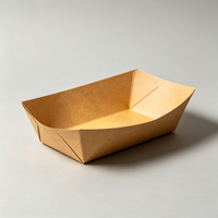 Boîte en papier compostable imprimée sur mesure, résistante à la graisse, biodégradable, pour la restauration rapide, vente en gros