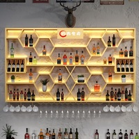 Porte-bouteilles de style industriel personnalisable, hauteur réglable, design en fer durable pour la maison, les bars/restaurants, les petits espaces