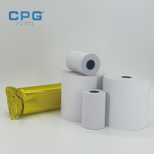 Papier thermique de transfert personnalisé OEM de qualité supérieure 80*80 mm 65 g/m² pour la logistique et les caisses enregistreuses - Product Image 1