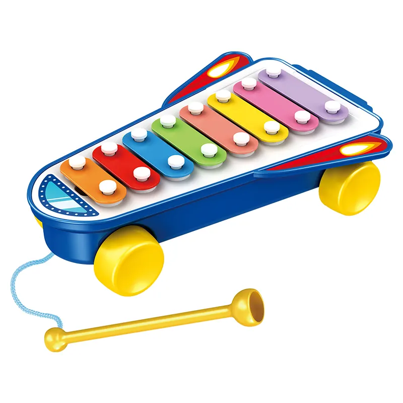 Instrumento Musical De Juguete Pull Along Plastic Toys Knock on Piano Toy Small Kids Xylophones