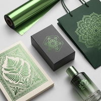 Échantillon Gratuit – Rouleaux de Film de Transfert Vert Multicolore pour Estampage à Chaud, Papier Réactif au Toner, Film de Marquage à Chaud pour Papier