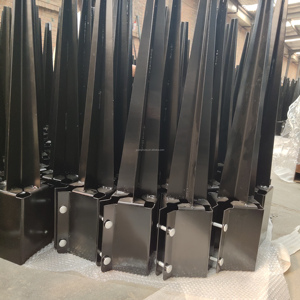 Ancre de poteau en acier galvanisé à chaud avec filetage en pouces et manchons de fixation pour poteaux - Product Image 2