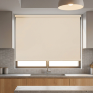 Modern Khaki <b>Blackout</b> Roller Blind Fabric Fire Retardant Bead Rope Window Shade Polyester Minimalist Homes Office School - Product Image 4