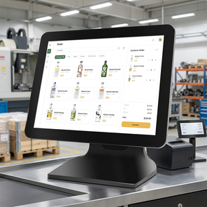Sistema POS Todo en Uno de 15.6 Pulgadas de Fábrica con Pantalla para el Cliente e Impresora de Recibos - Product Image 1