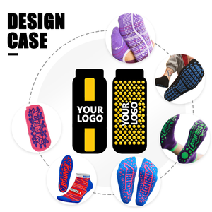 Chaussettes antidérapantes de haute qualité Chaussettes d'entraînement au piétinement personnalisées Chaussettes de <span class=keywords><strong>trampoline</strong></span> - Product Image 4