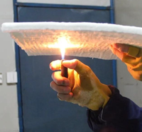 Panneau d'isolation haute température en laine de roche Aerogel 6 mm <650°C A1 Incombustible Ultra faible conductivité thermique Écologique