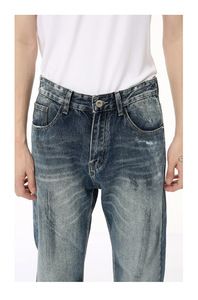 Venta al por Mayor de Jeans Anchos para Hombre, Estilo Retro con Pintura Salpicada, a la Moda - Product Image 5
