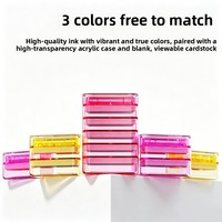 Tampons empilables colorés en gros avec boîtier en plastique transparent pour récompenses pédagogiques – Tampon photosensible