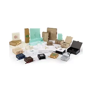 Boîte avec plateau en plastique petit chocolat cadeau boucle d'oreille boîtes de rangement portable étui à bijoux rubans imprimés pour emballage