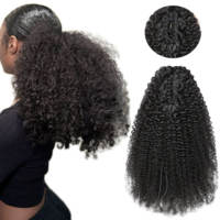 Extensions de cheveux chinois vierges 100% alignées sur les cuticules, queue de cheval à cordon, pour changer rapidement de coiffure, 100% cheveux humains