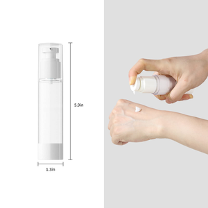 Portable PET Cosmetic Dispensing Bottle Square Press-Type PP <b>Pump</b> <b>Vacuum</b> Travel Spray for Face Cream Cleansing Oil Lotion - Product Image 3