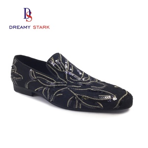 Spring New Handmade High Quality Fashion <b>Drilling</b> Design Leather Suede Custom Logo Brand Original Men Slip-On Light Dress Shoes - Product Image 1