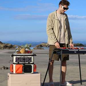 <span class=keywords><strong>Nevera</strong></span> Portátil de Doble Zona 12/24V DC 110/240V AC con Compartimentos Aislados para Hielo, <span class=keywords><strong>Mochila</strong></span> Refrigeradora para Viajes - Product Image 4