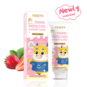 60G Biểu Tượng Tùy Chỉnh Fluor Xylitol Trái Cây Dâu Tây Hương Vị Trẻ Em Kem Đánh Răng Mà Không Có paraben Nhân Tạo Màu Sắc Trẻ Em Kem Đánh Răng - Product Image 3