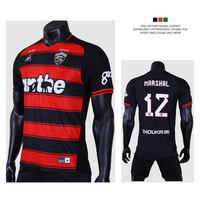 Maillot de football en polyester jacquard respirant, sublimation, vente en gros, maillots de sport personnalisés, fabricants d'uniformes de football